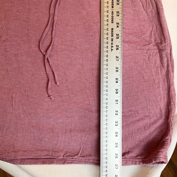 32 Degrees Women Midi Dress size M Taupe Pink Short Sleeve Round Neck Stretch - Picture 4 of 8